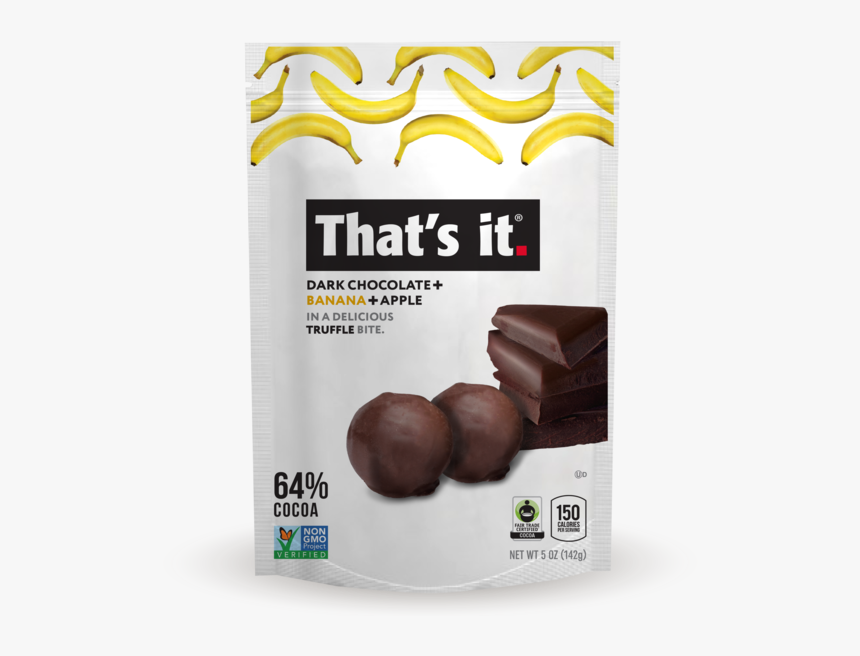 Dark Chocolate Banana Apple Truffle Bite - Chocolate Truffle, HD Png Download