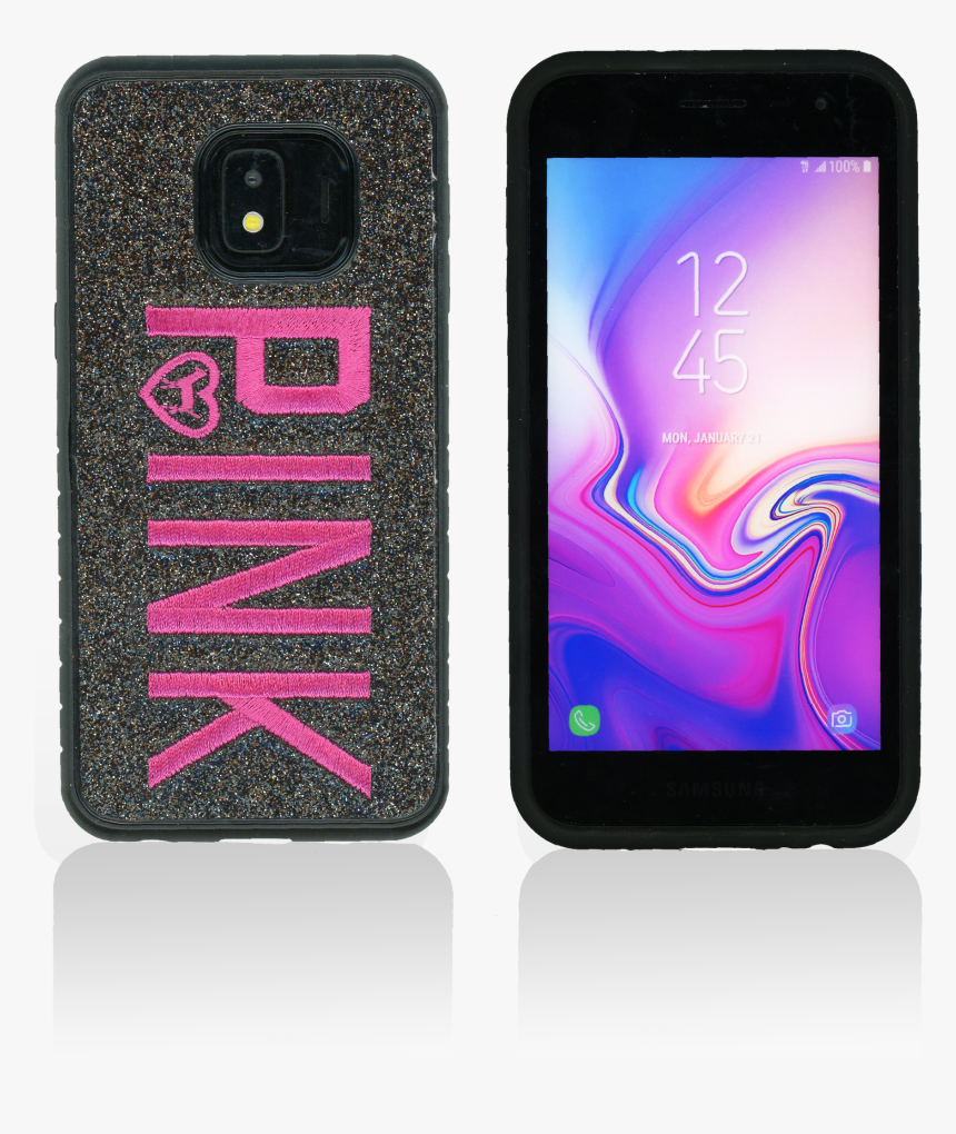 Samsung J2 Core/j2 Pure Mm Black W Pink Design Case, HD Png Download