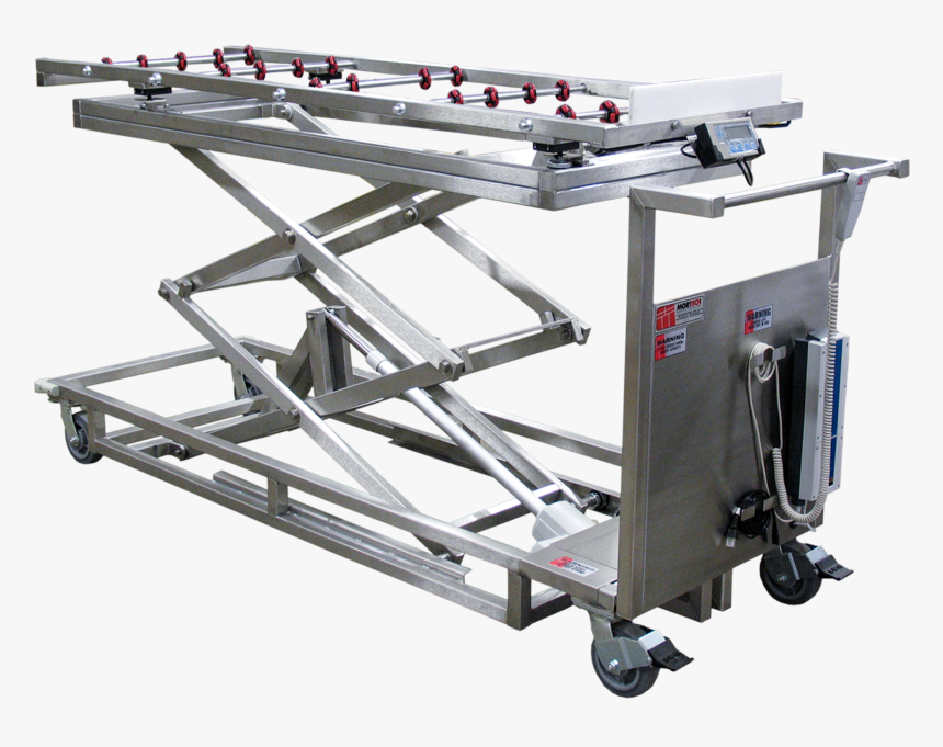 Portable Cadaver Scissor Lift With Rollers 
 Class - Machine, HD Png Download