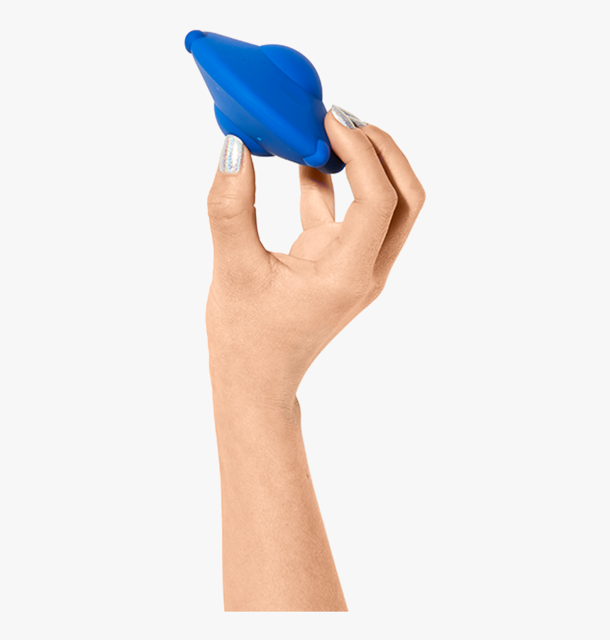Hand Holding Navy Flying Saucer Shaped Vibrator Saucy - Sex Toy Png Transparent, Png Download