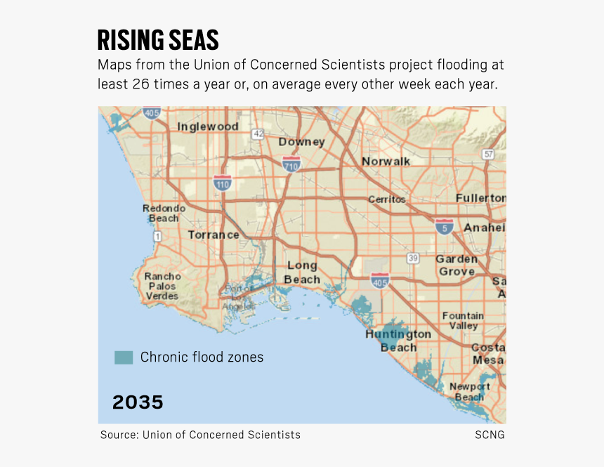 Union Of Concerned Scientists Flooding Map, HD Png Download