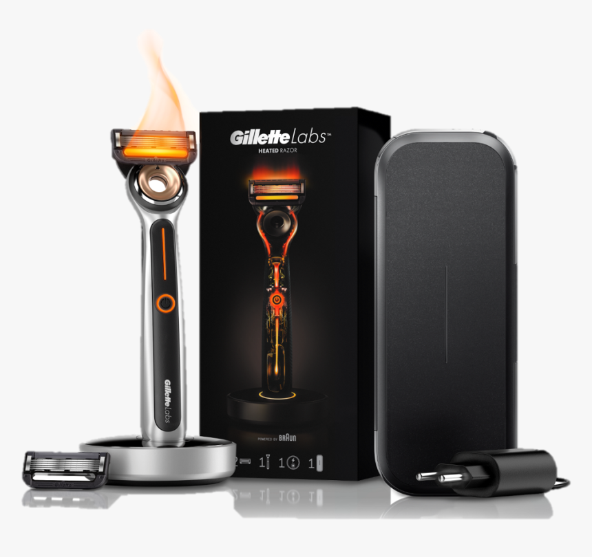 Heated Razor With Deluxe Travel Charging Case - Gillette Heated Razor Travel Case, HD Png Download