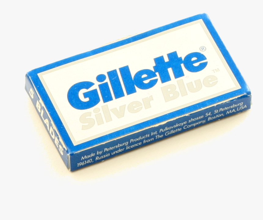 Gillette Silver Blue Blades - Electric Blue, HD Png Download
