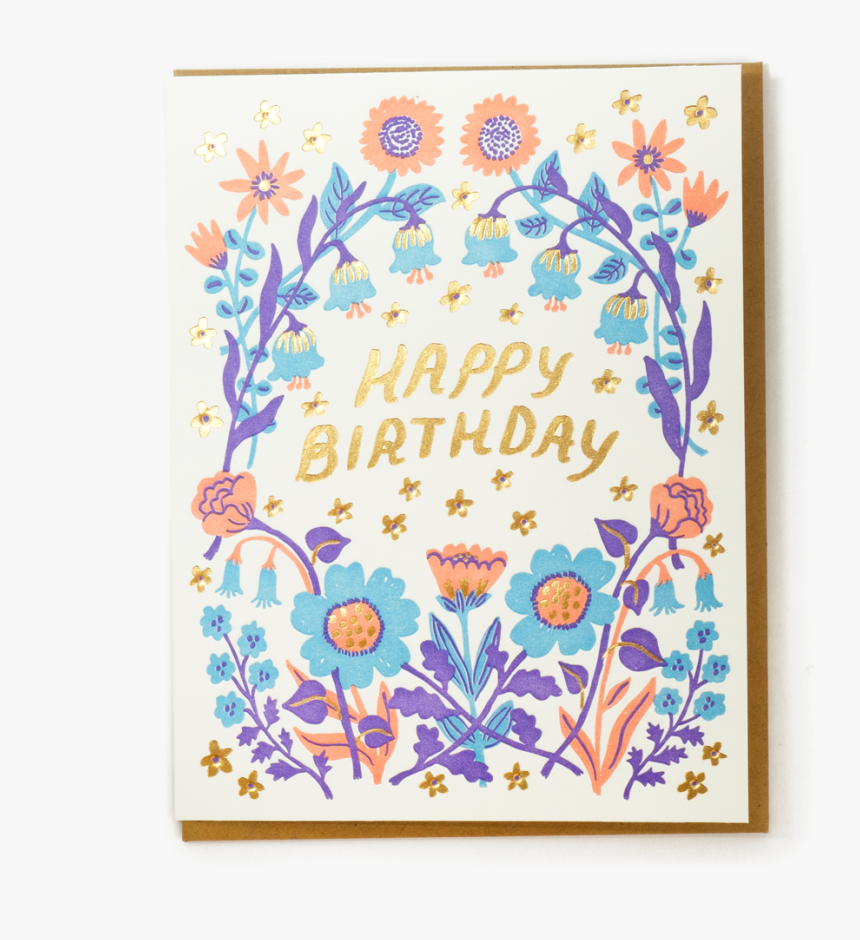 Happy Birthday Wildflowers Card 
 Class Lazyload Lazyload - Christmas Card, HD Png Download