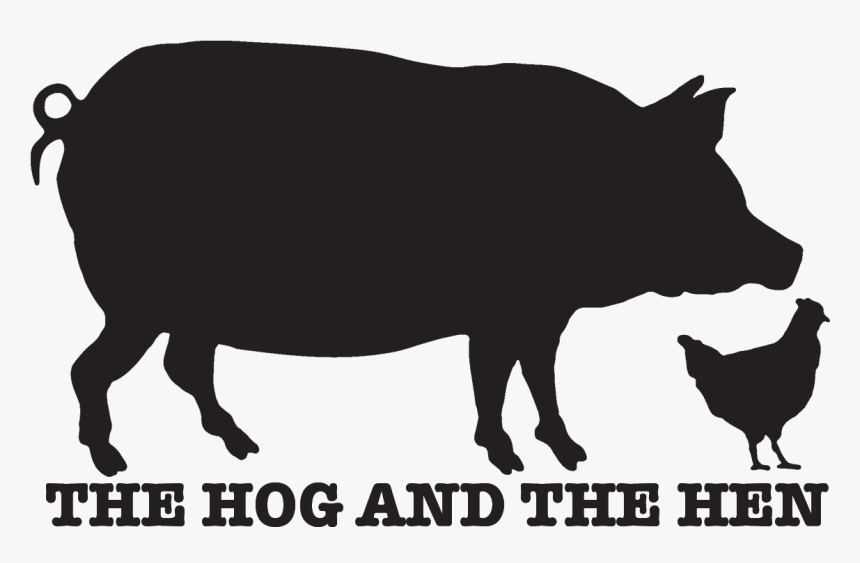 The Hog And The Hen - Pig, HD Png Download