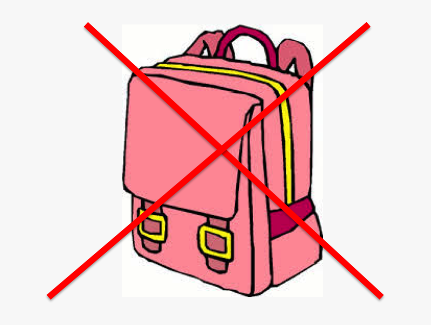 With Effect From 13 April 2015, No Bags Are Allowed - Backpack Clipart, HD Png Download