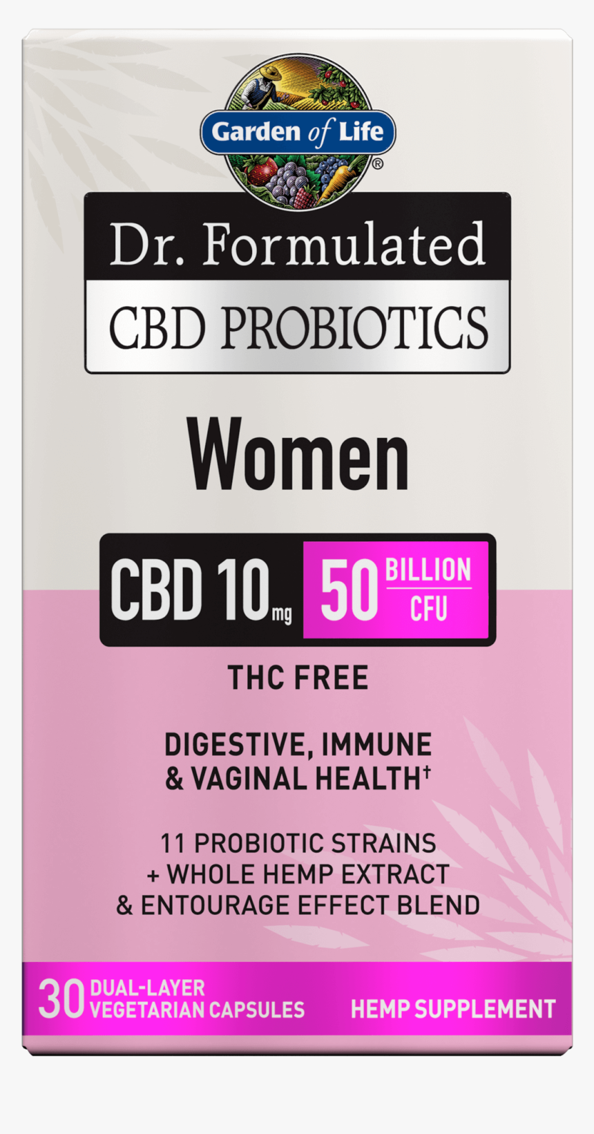 Cbd Probiotics Women 30 Softgels 
 Title Cbd Probiotics - Garden Of Life Probiotics Cbd, HD Png Download