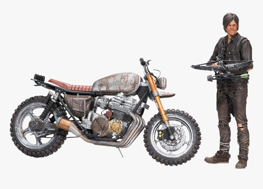 Daryl Dixon With New Bike 5” Action Figure - Walking Dead Daryl Figure, HD Png Download