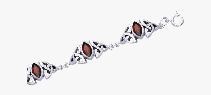 White Bronze Gemstone Celtic Knot Bracelet - Chain, HD Png Download