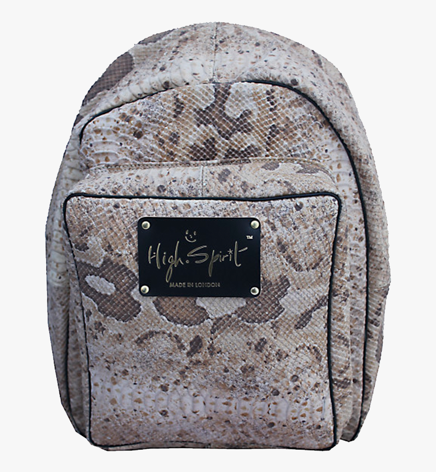 High Spirit Bags White Snake Leather Backpack F - Handbag, HD Png Download