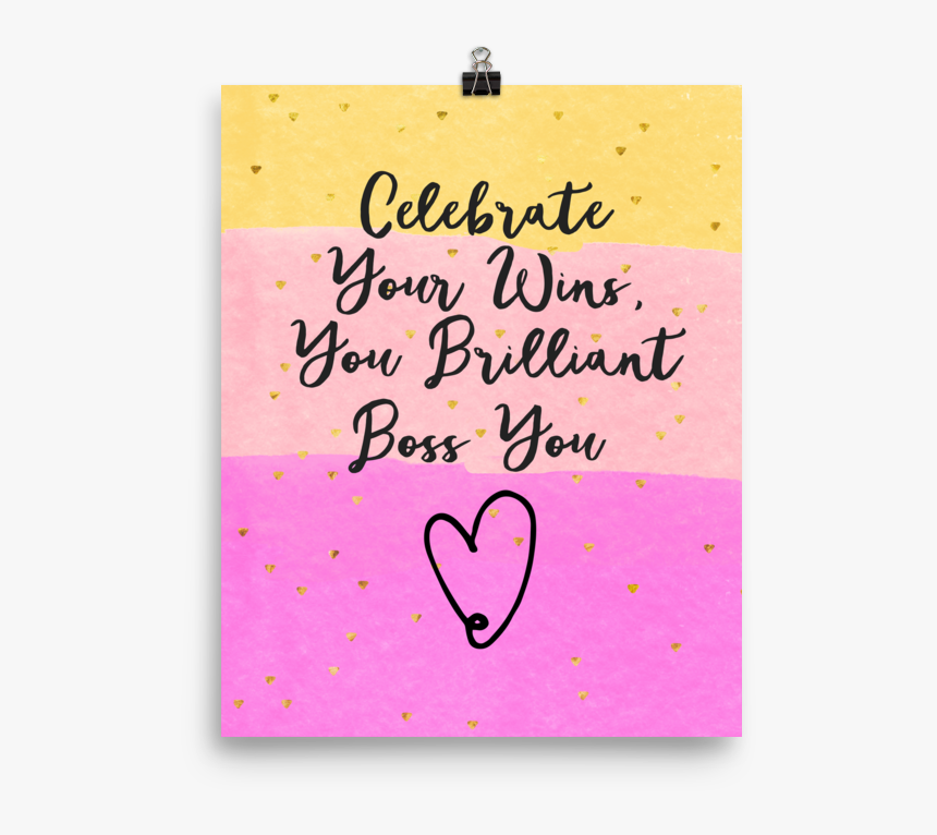 Celebrate Your Wins Wall Art Decor Cute Workspace Decor - Calligraphy, HD Png Download
