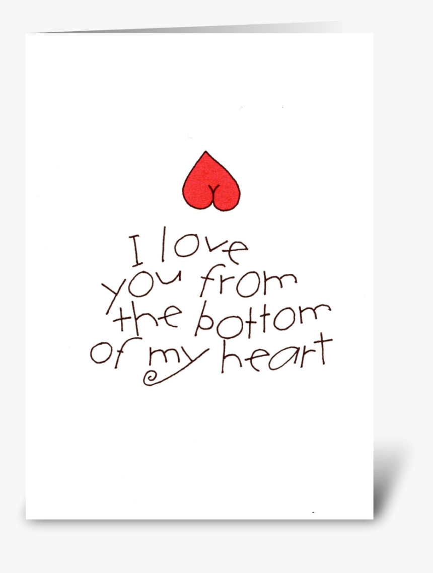 Bottom Of My Heart Greeting Card - Paper, HD Png Download