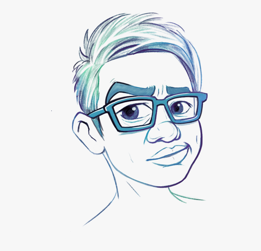 Self Portrait Caricature - Sketch, HD Png Download