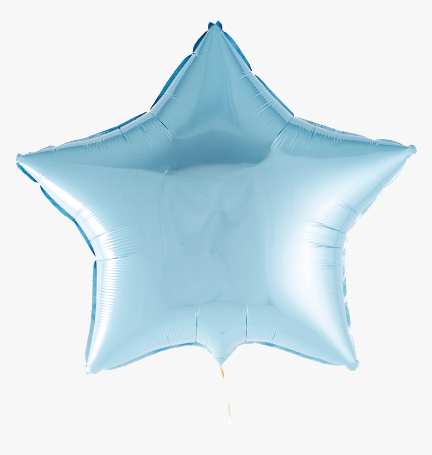 A Photograph Of Light Blue Foil Star Balloon - Balloon Foil Star Light Blue, HD Png Download