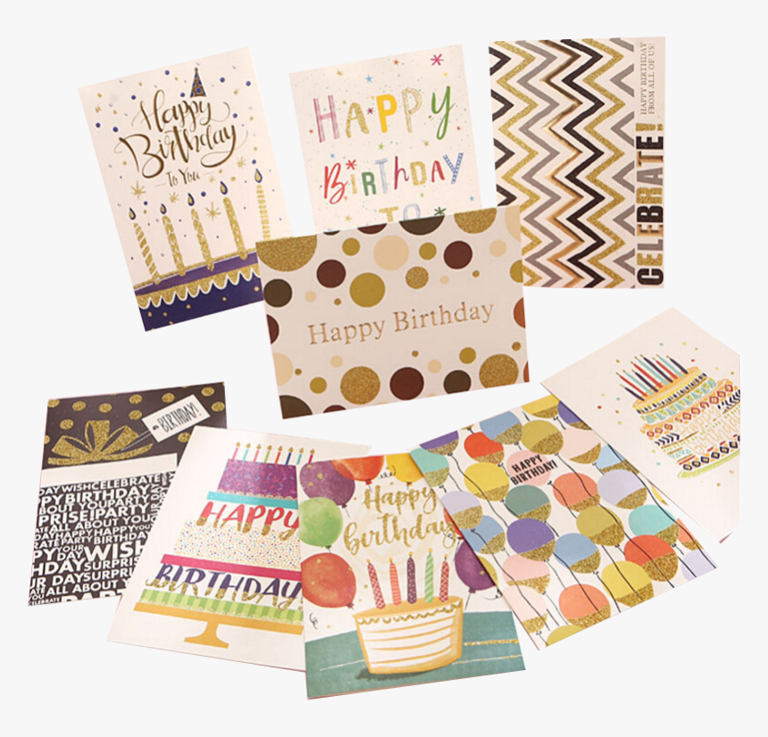 Wholesale Embossing Glitter Hot Stamping Happy Birthday - Greeting Card, HD Png Download