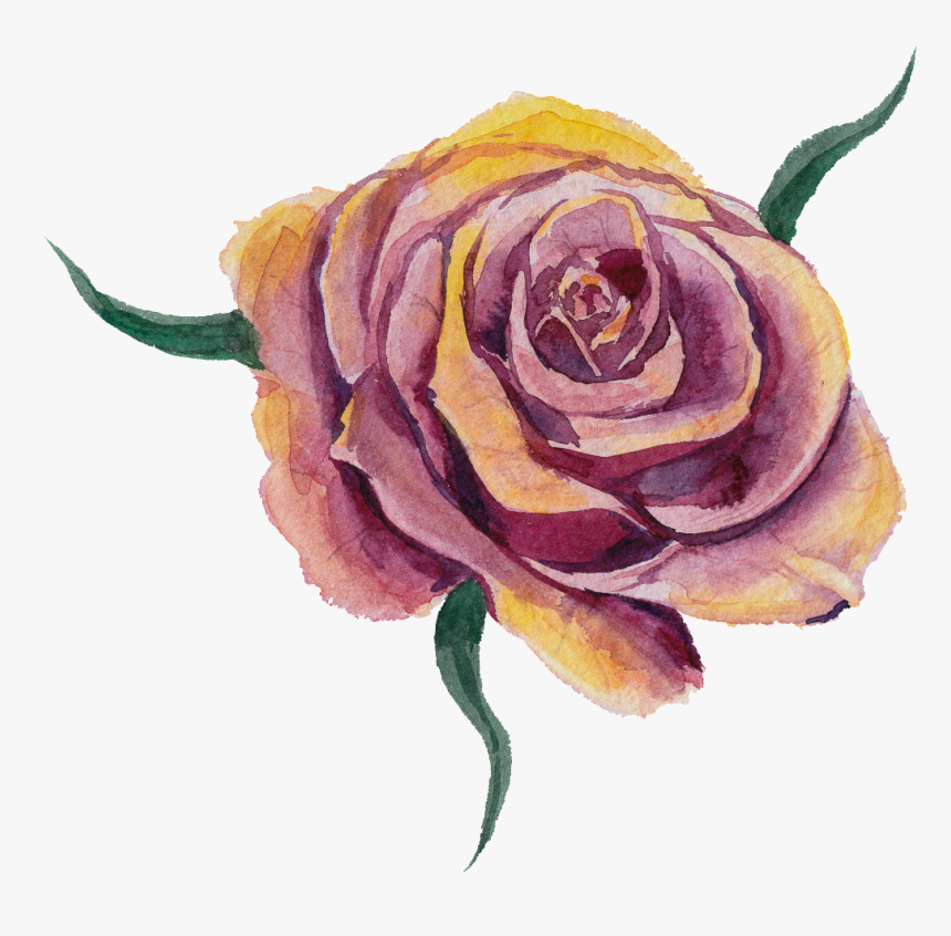 Purplish Yellow Flower Watercolor Transparent Flower - It's Hard Growing Up Without A Father But Its Easy, HD Png Download