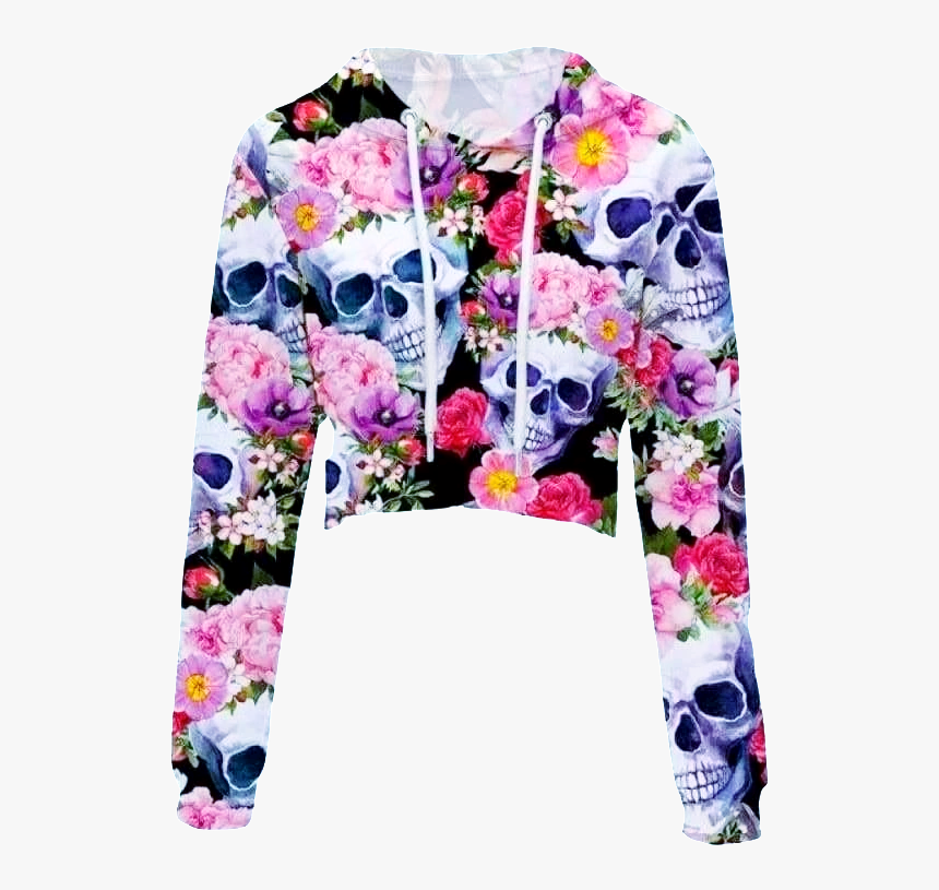 Leimolis Crop Top Hoodie Women 3d Print Pink Black - Hoodie, HD Png Download