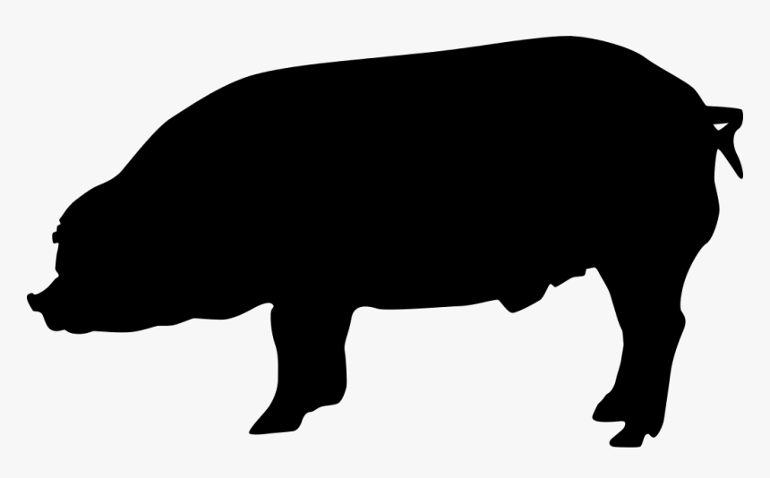 Duroc Pig Silhouette, HD Png Download
