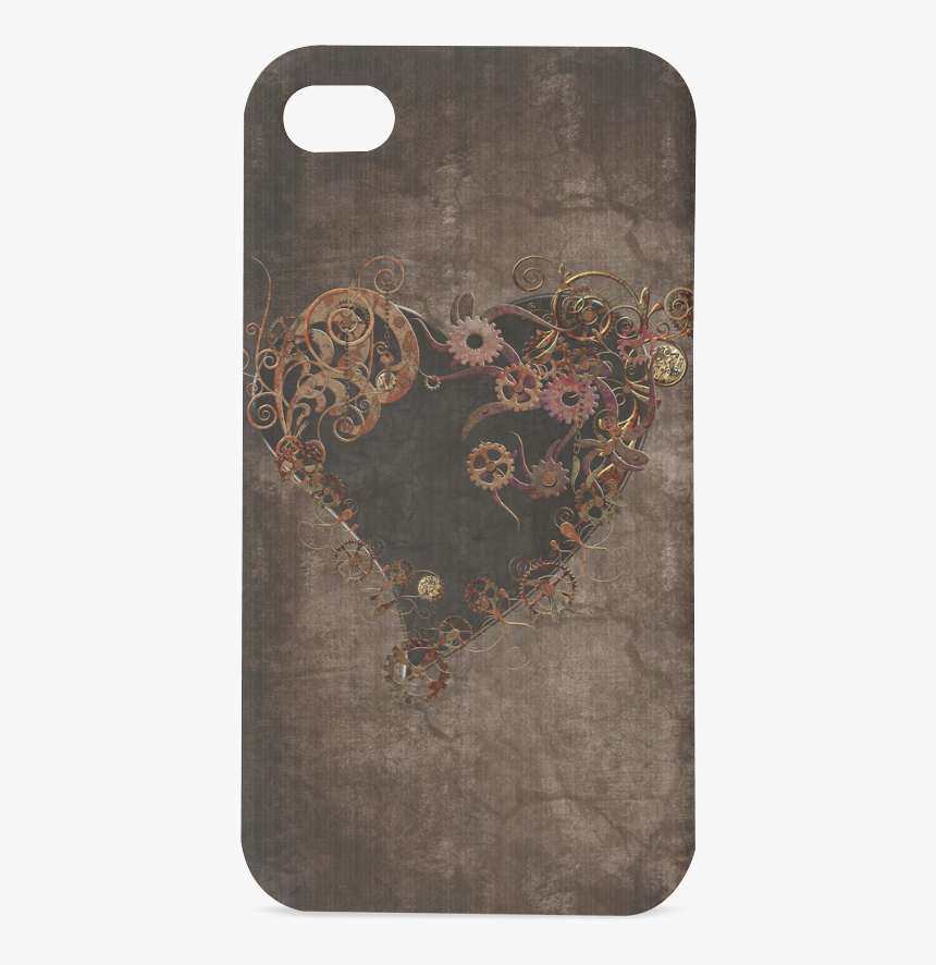 A Decorated Steampunk Heart In Brown Hard Case For - Mobile Phone Case, HD Png Download