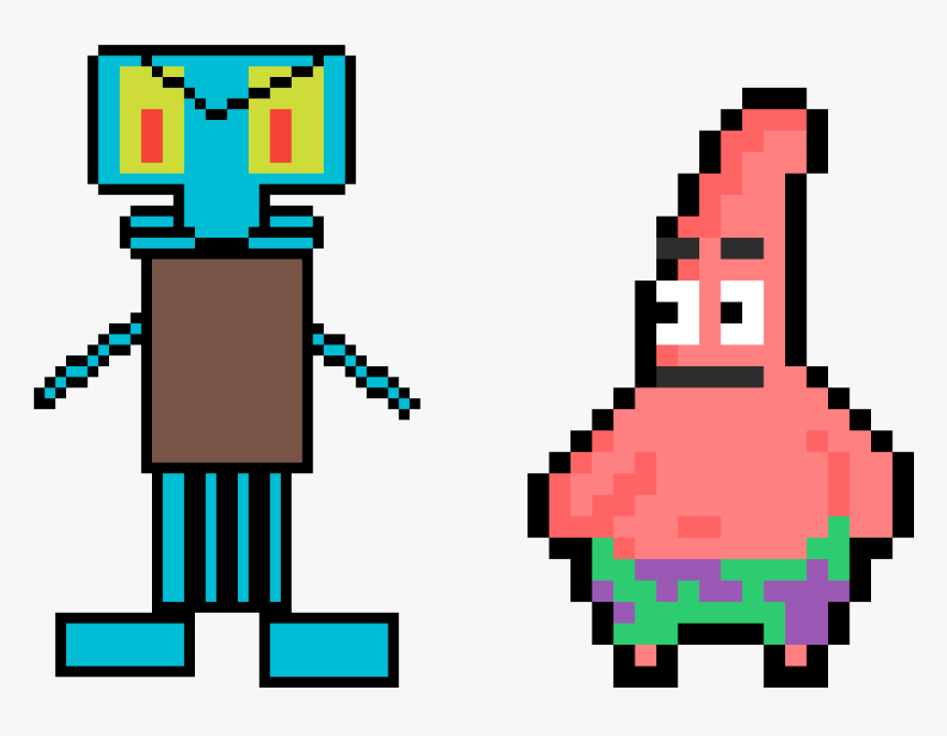 It S Squidward Silly Clipart , Png Download - Patrick Spongebob Pixel Art, Transparent Png