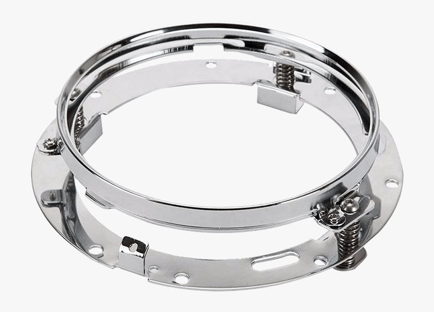 7″ Custom Chrome Headlight Motorcycle Mounting Bracket - Chrome 7 Inch Headlight Ring Mounting Bracket, HD Png Download