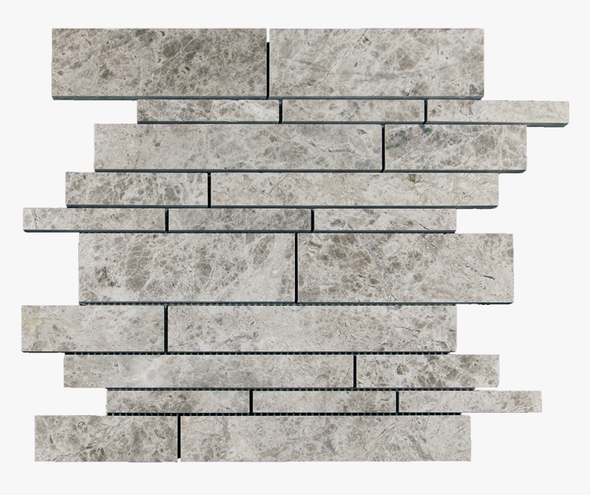 Silver Shadow Marble Mosaic Tile Strips - Concrete, HD Png Download