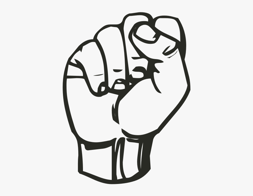 Raised Fist - S Sign Language Clipart, HD Png Download