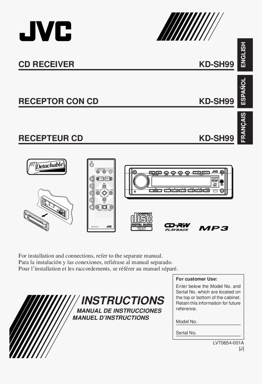 Jvc Kd S890 Manual, HD Png Download