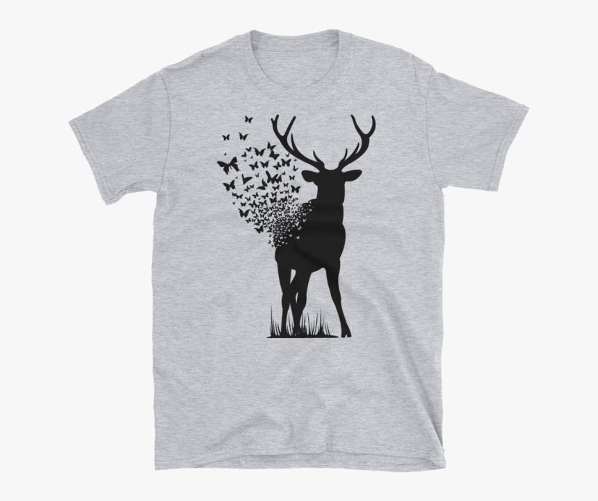Deer And Butterflies, HD Png Download