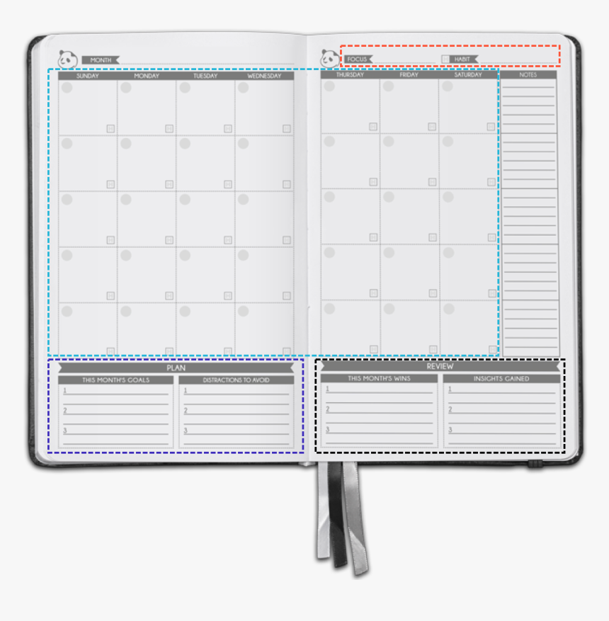 Panda Planner Monthly, HD Png Download