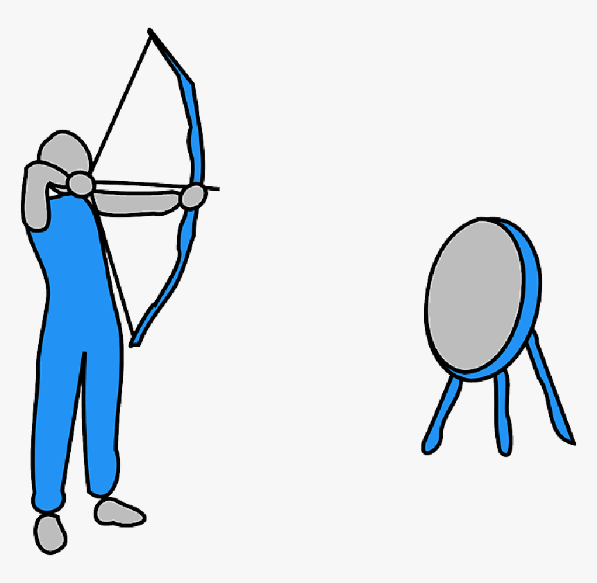 Man, Sports, Aim, Archer, Arrow, Bow, Bullseye, Fire - Clip Art Aim, HD Png Download