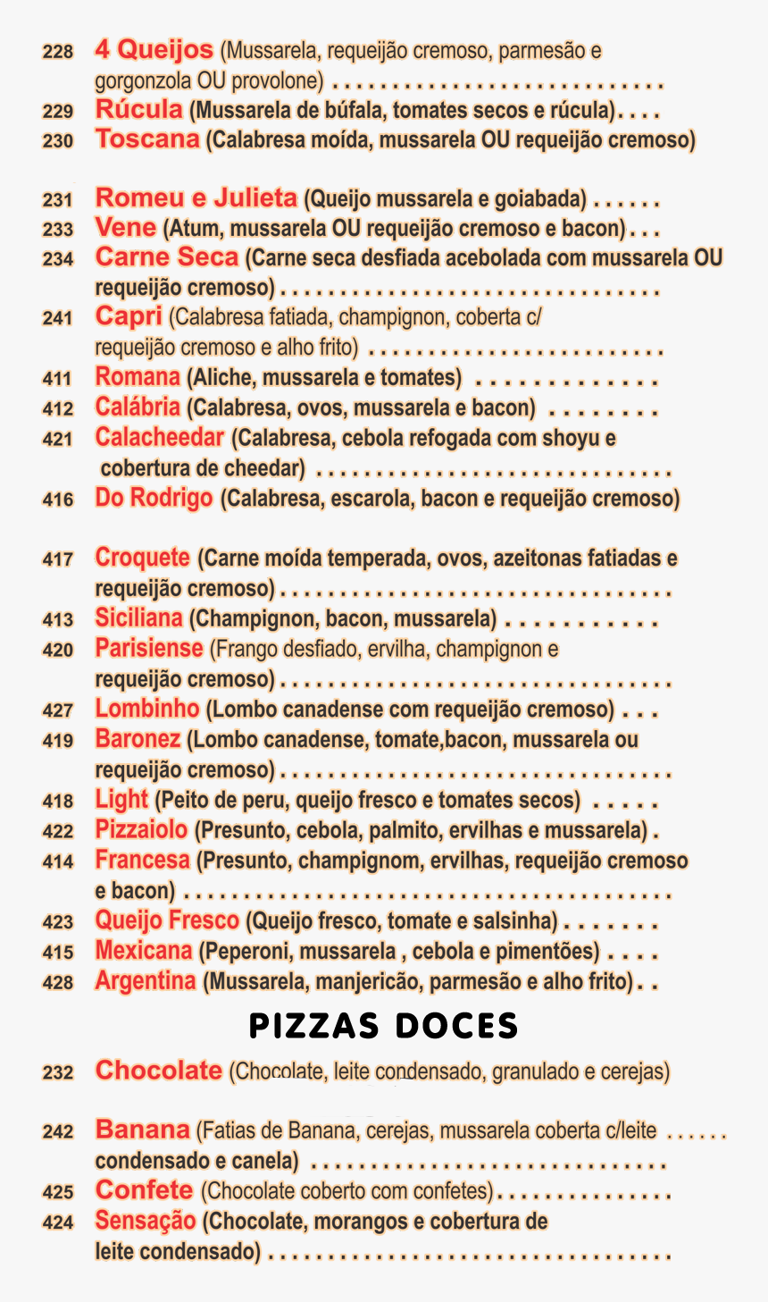 Don Gordao Pizzaria Cardapio, HD Png Download
