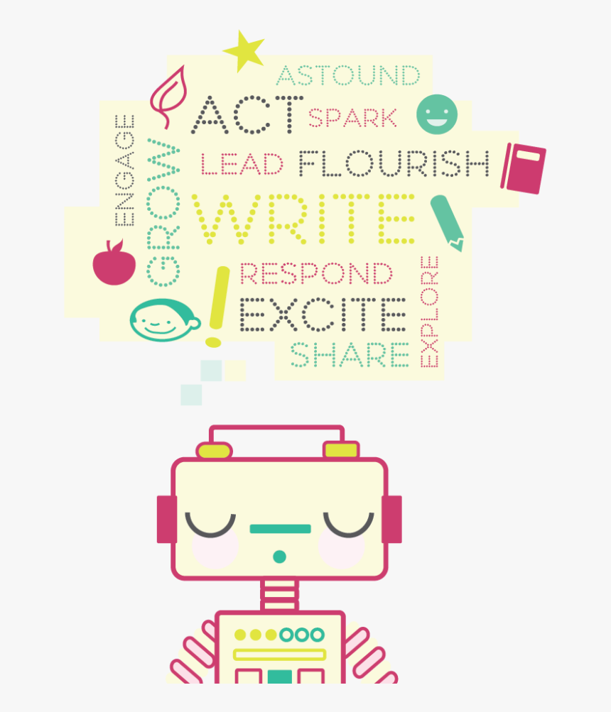 A Robot Is Thinking And A Delightful Word Bubble Forms - Illustration, HD Png Download