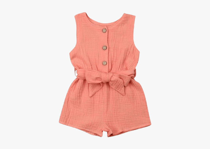 Petite Bello Romper Peach / 12-18 Months Hera Ruffle - Romper Suit, HD Png Download