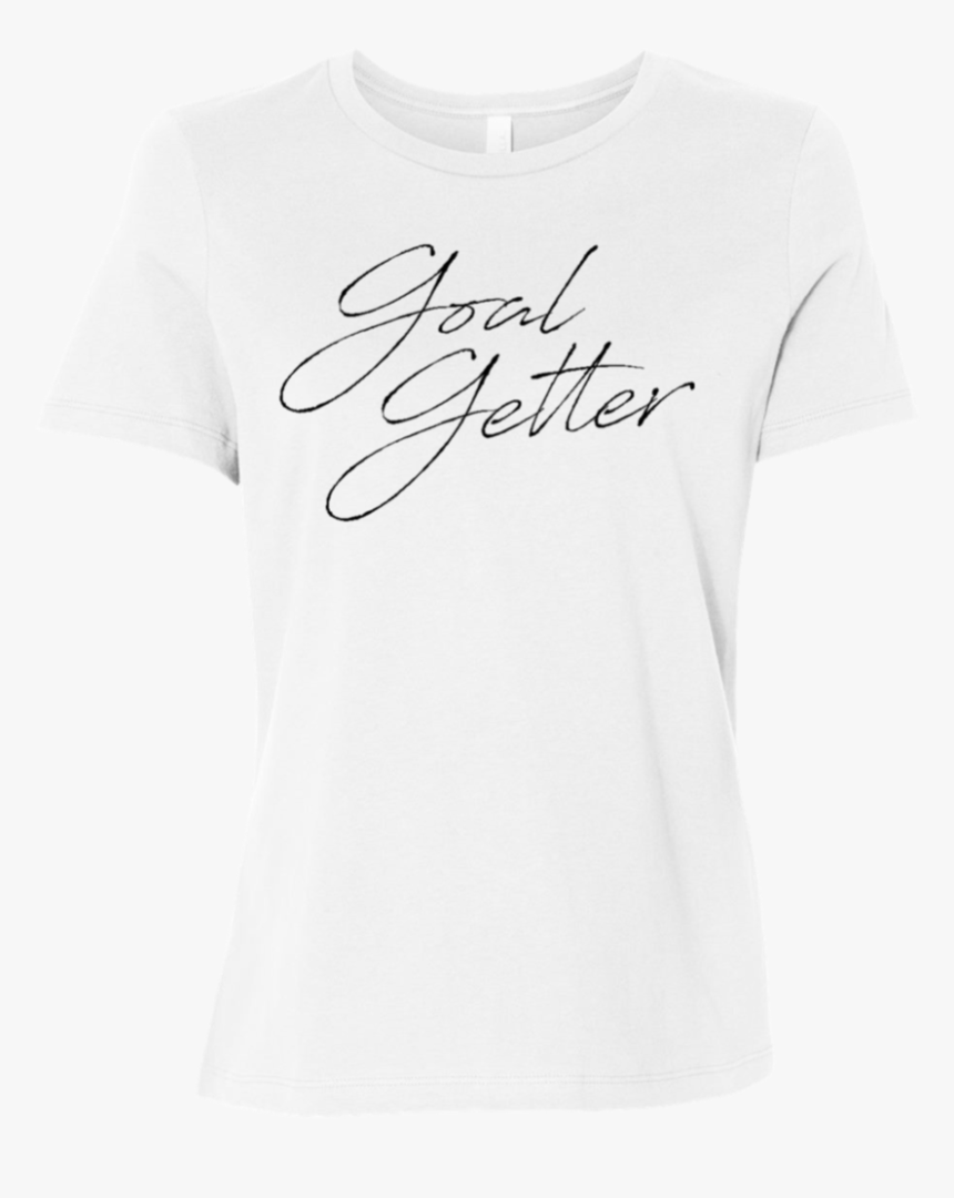 Goal Getter Script White Graphic Tee - Active Shirt, HD Png Download
