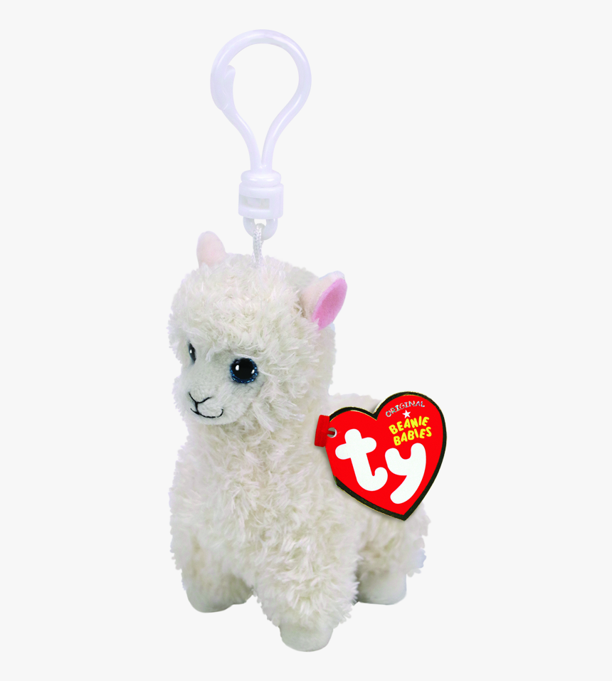 Lily The Cream Llama Clip Beanie Babies 
 Title Lily - Ty Llama Stuffed Animal, HD Png Download
