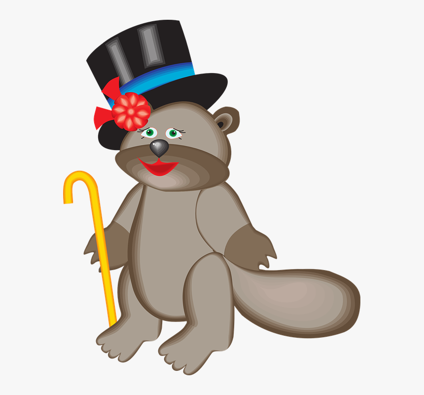 Beaver In A Top Hat, HD Png Download