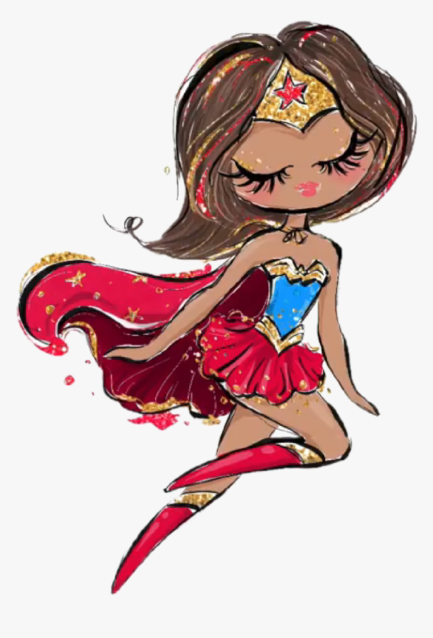 #watercolor #wonderwoman #wonder #woman #girl #superhero - Illustration, HD Png Download