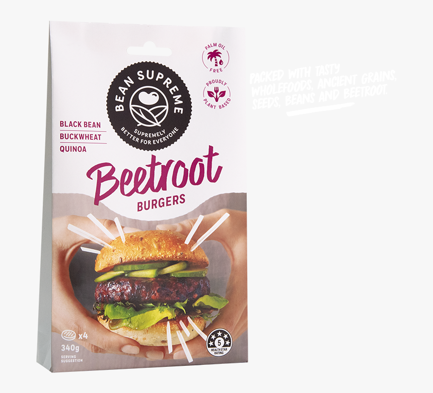 Beetroot Black Bean Burgers, HD Png Download