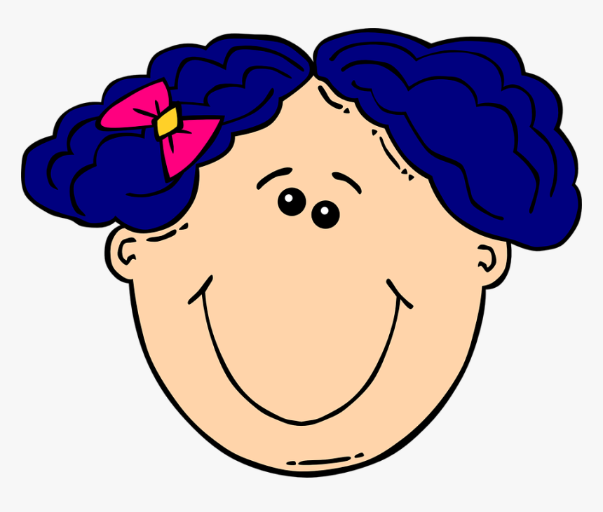 Girl Face Cartoon Png, Transparent Png