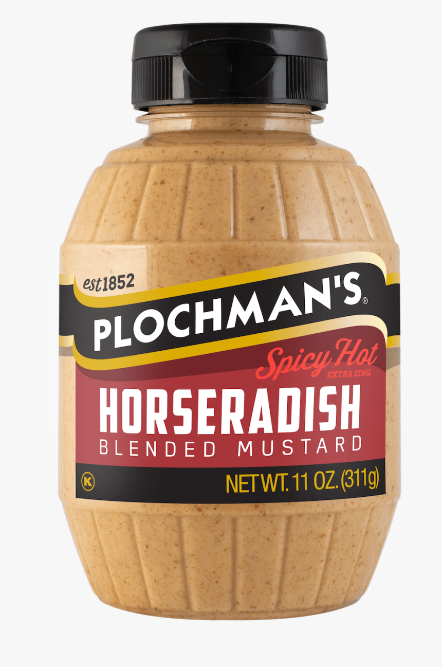Plochman S Spicy Hot Blended Horseradish Mustard - Bottle, HD Png Download