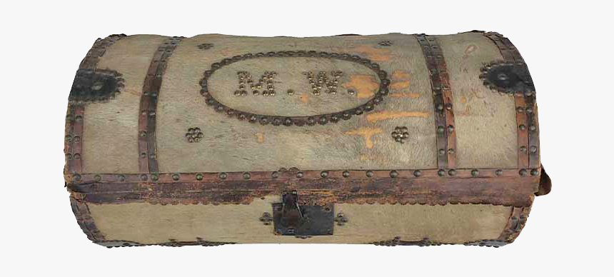Round Antique Horsehide Stagecoach Trunk - Satchel, HD Png Download