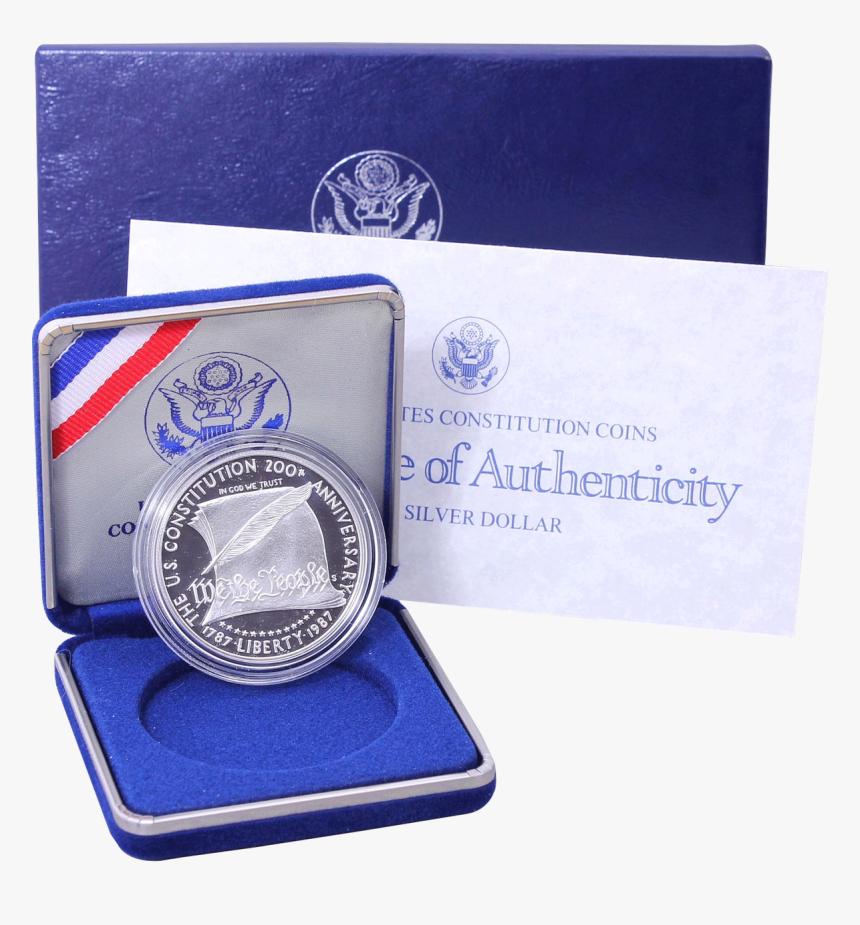1987 S Constitution Bicentennial Proof Commem 90% Silver - Silver, HD Png Download