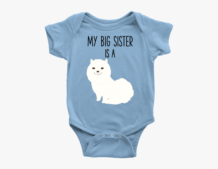 My Big Sister Is A Samoyed Baby Onesie, Dog Newborn - Girl Nerdy Baby Onesies, HD Png Download