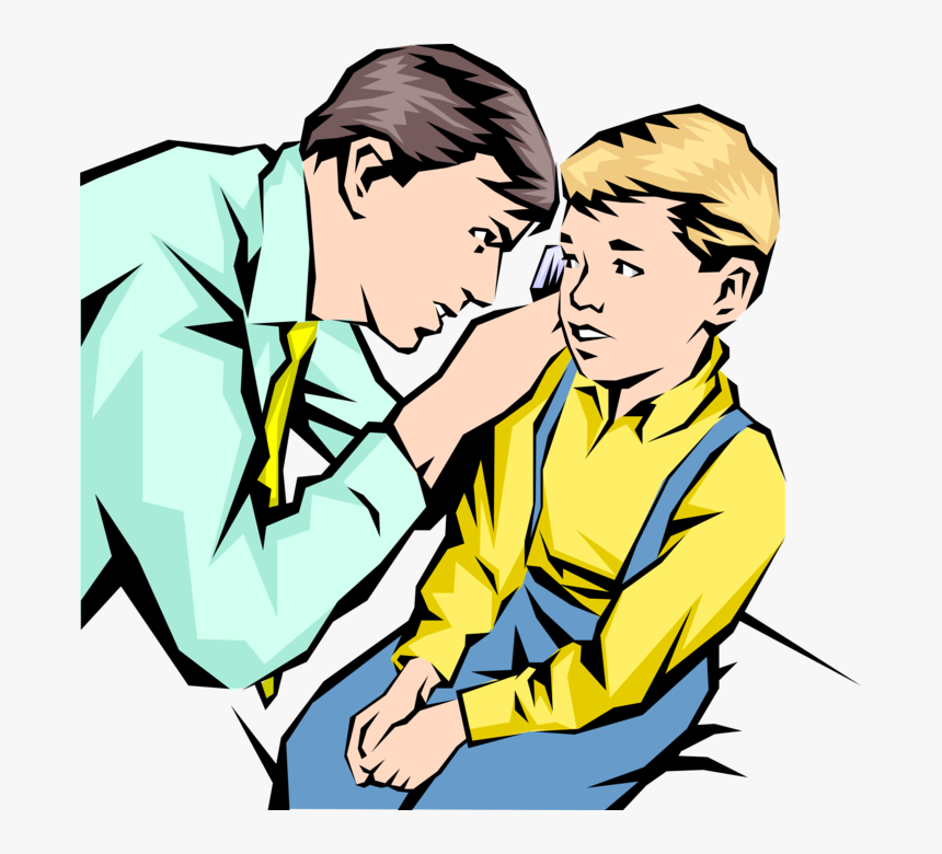 Vector Illustration Of Doctor With Young Patient Uses - Love, HD Png Download