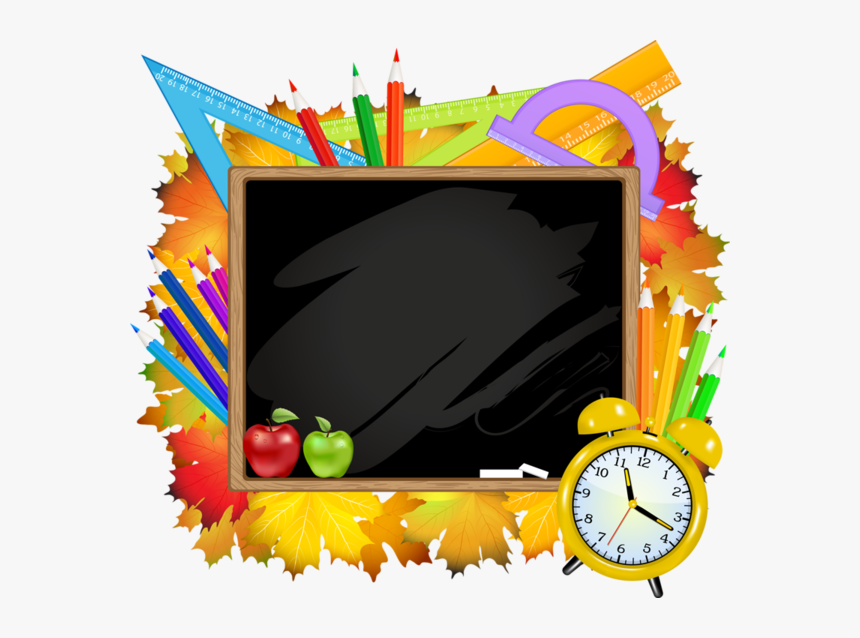 Transparent Crayon Border Png - Fondos Escolares Png, Png Download