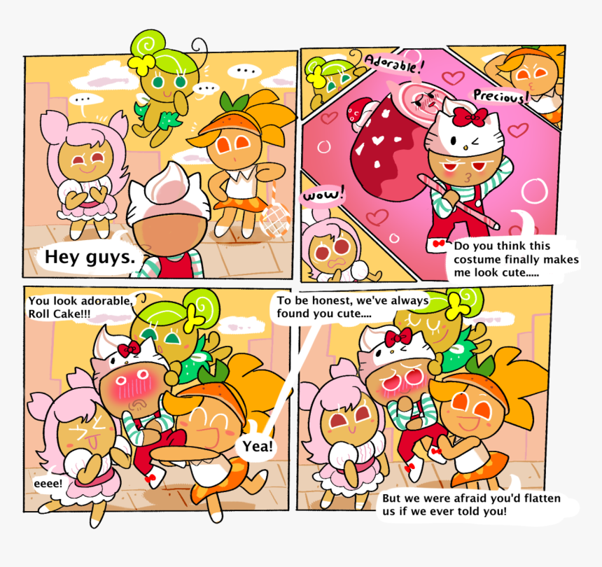 Cookie Run Roll Cake Cookie Orange Cookie Cherry Blossom - Cookie Run Roll Cake Cookie, HD Png Download