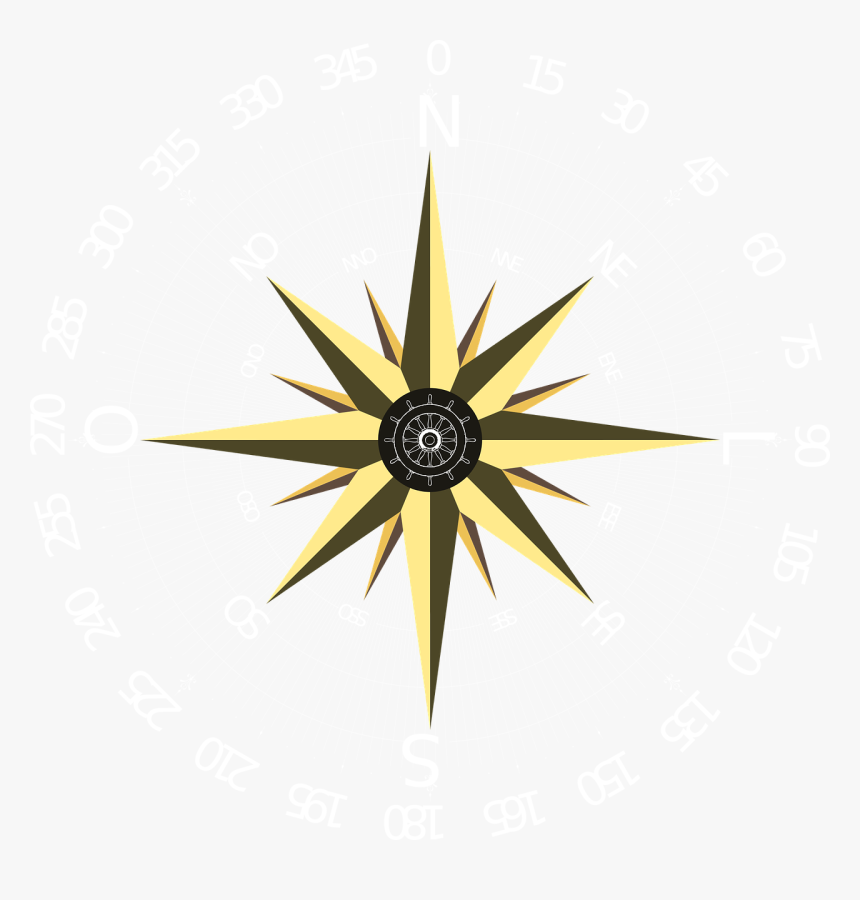 Symbol Wind Rose Nautica Free Photo - Rosa Nautica Blanco Y Negro Png, Transparent Png