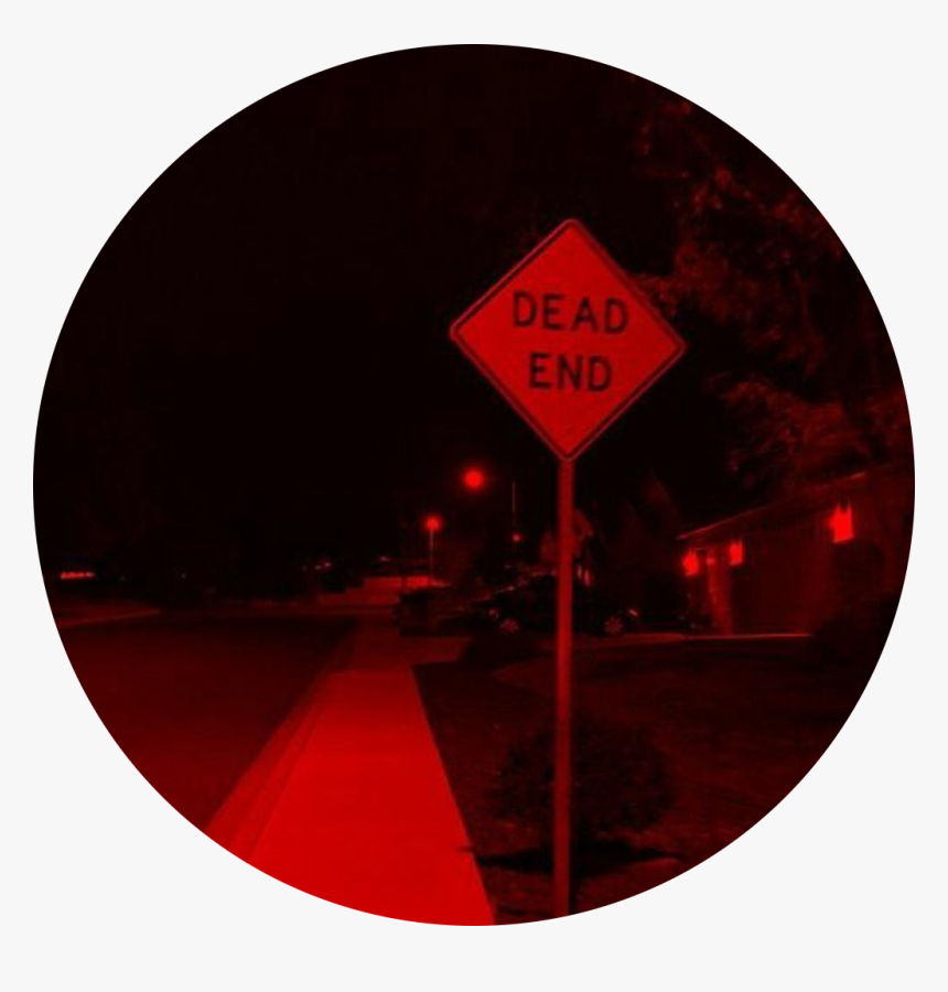#deadend #street #aesthetic #red #redaesthetic #freetoedit - Circle, HD Png Download