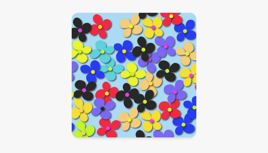 Hippie Trippy Love Peace Flowers Square Coaster - Circle, HD Png Download